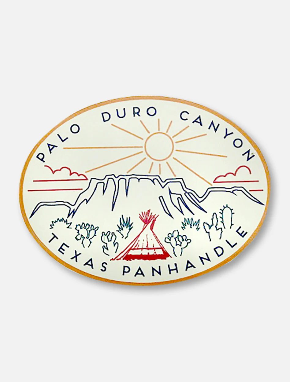 Texas Tech Palo Duro Canyon Texas Panhandle Decal