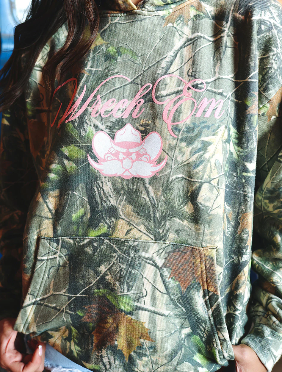 Texas Tech "Pink Wreck'Em" Camo Hoodie