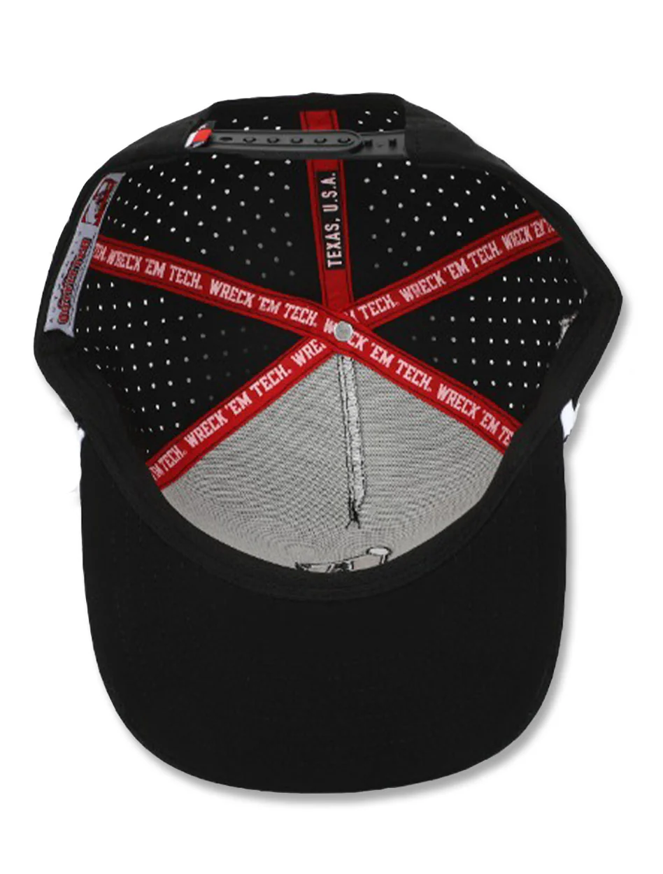 Dark Horse Texas Tech "PJM" Black Corded Sport Snapback Cap - Image 3