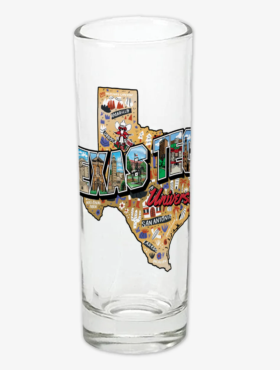 Texas Tech " Postcard" Shooter Shot Glass