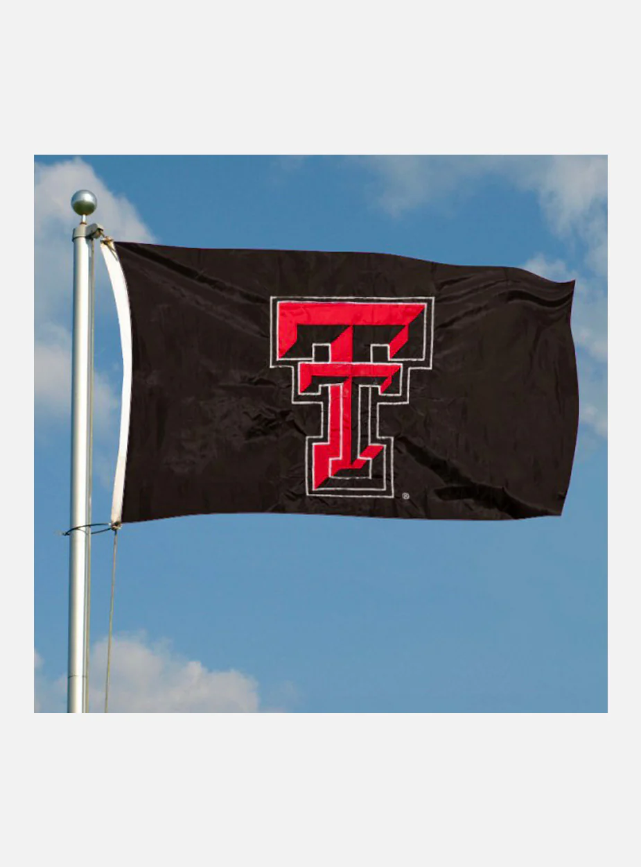 Texas Tech Premium Double T on Black 3' x 5' Flag - Image 2