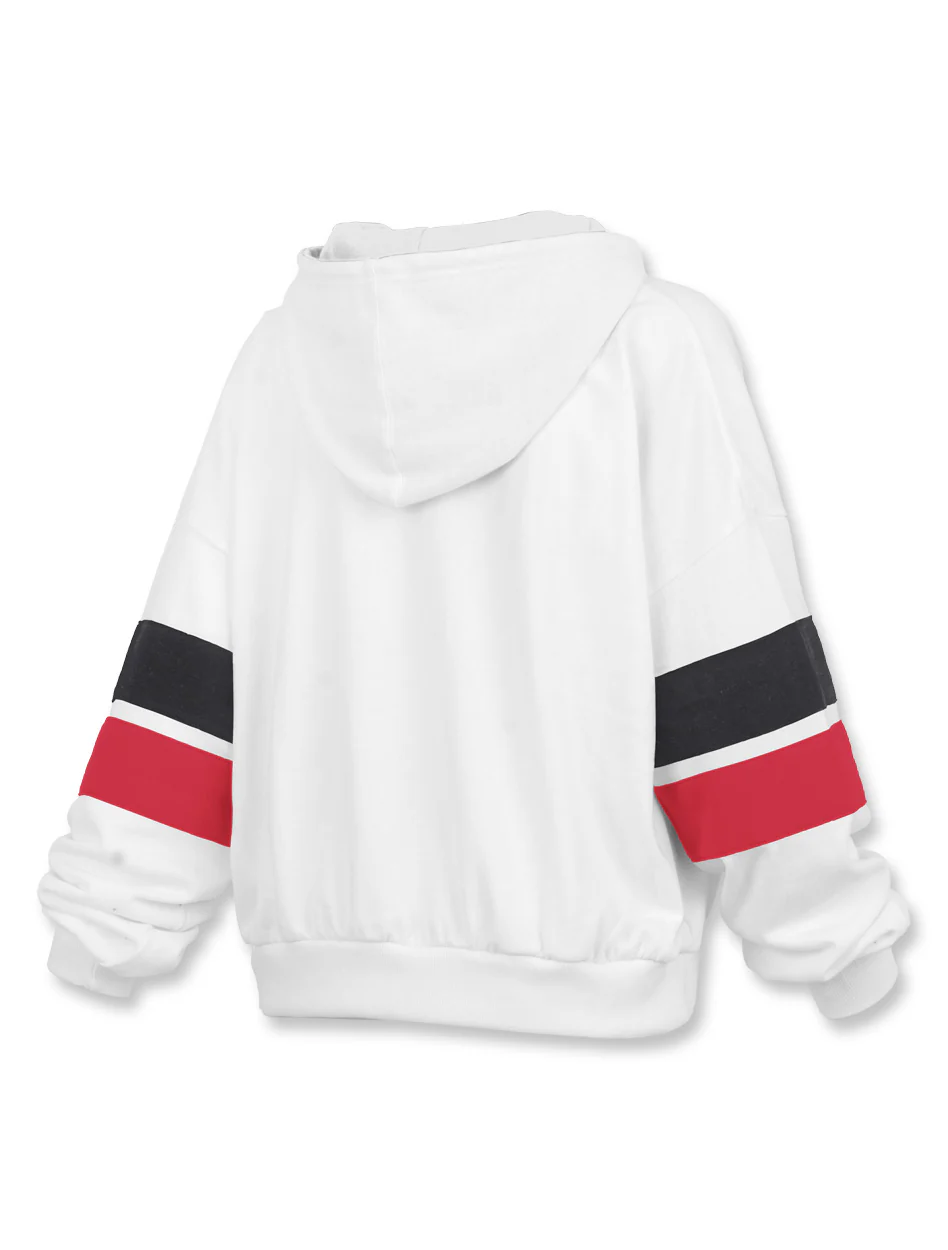 Texas Tech Press Box "Kelly" Long Sleeve Hooded Oversized Pieced French Terry - Image 2