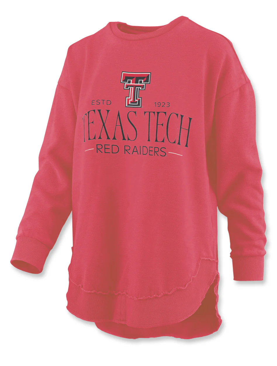 Texas Tech Press Box "Silverton" Poncho Longsleeve Vitange Fleece