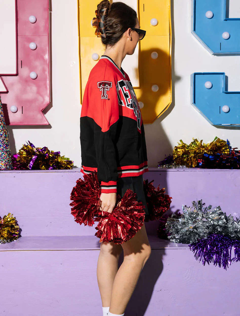 Texas Tech Queen of Sparkes Two Toned Holographic Sweatshirt - Image 4