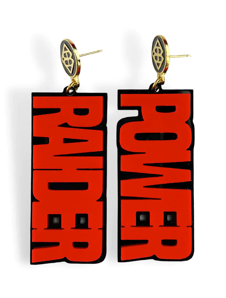 Texas Tech Raider Power Dangle Earrings