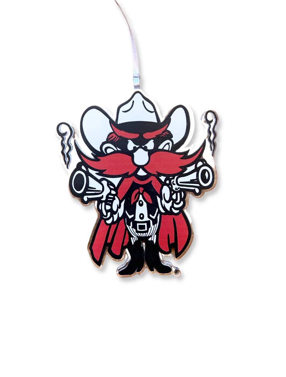 Texas Tech Raider Red Acrylic Christmas Ornament