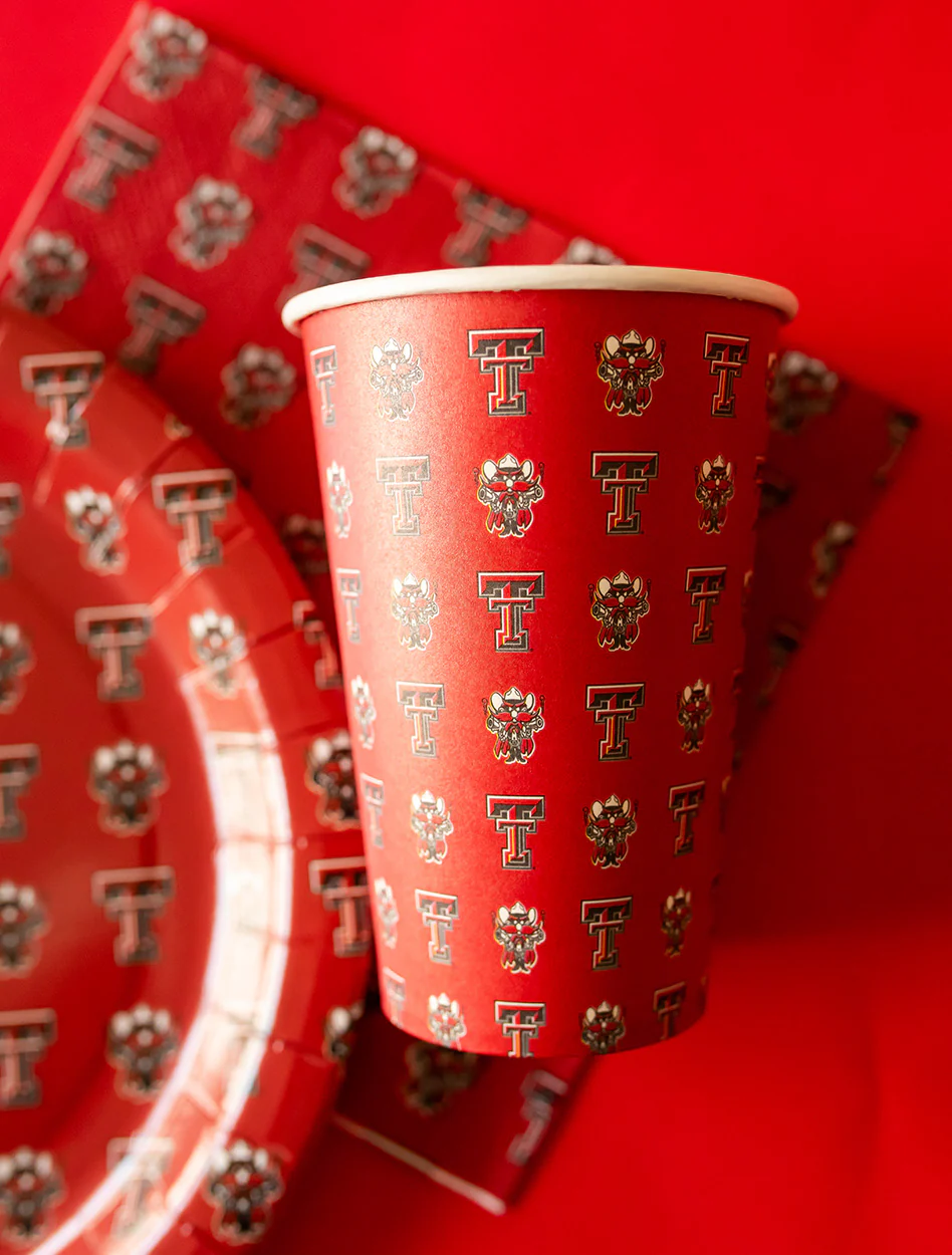 Texas Tech Raider Red Custom 25pk 12oz Paper Cups