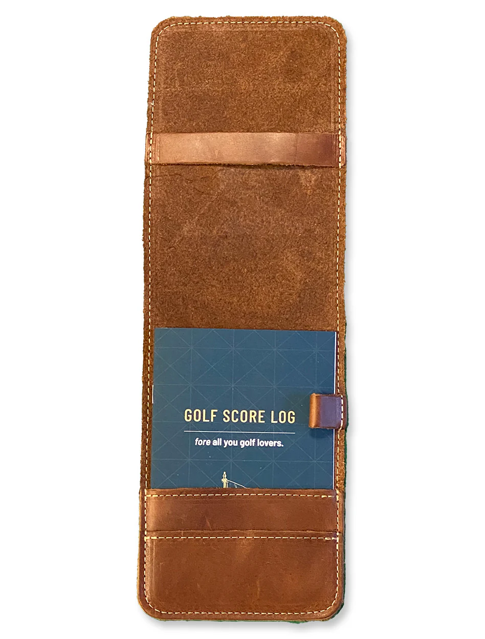 Texas Tech Raider Red Fine Leather Golf Scorecard Holder Golf Logbook - Image 2