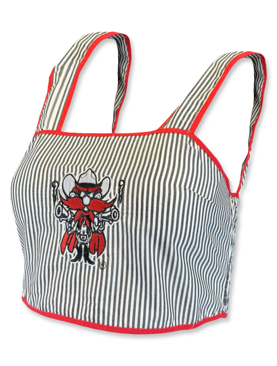 Texas Tech Raider Red "Narcissus" Striped Crop Tank