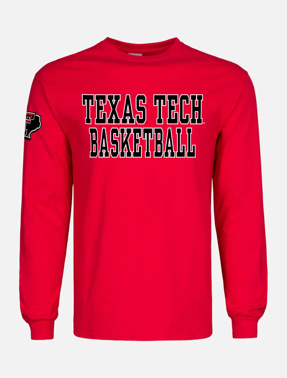 Texas Tech Red Raiders Basketball Stack Lone Star Pride Edition Long Sleeve T-Shirt - Image 5