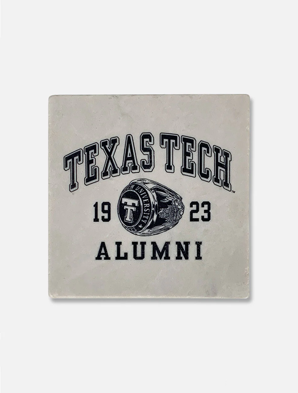 Texas Tech Red Raiders "Alumni Ring" Marble Coaster