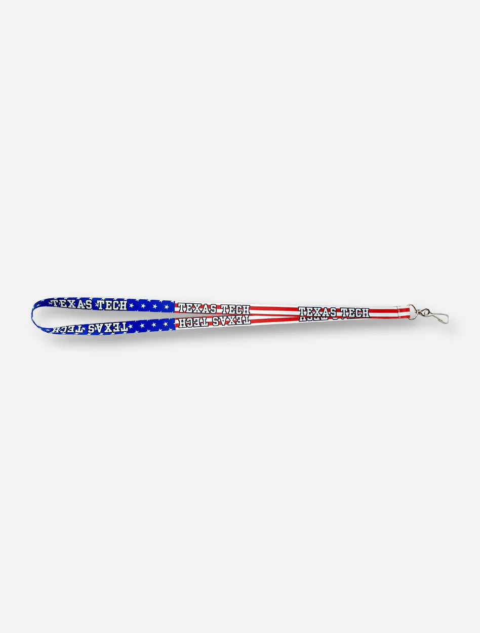 Texas Tech Red Raiders American Flag Lanyard