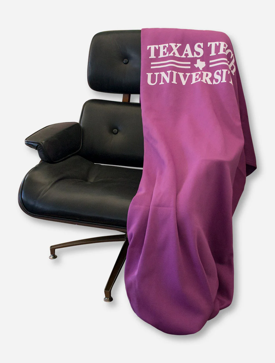 Texas Tech Red Raiders Bar None White Text Sweatshirt Blanket - Image 3
