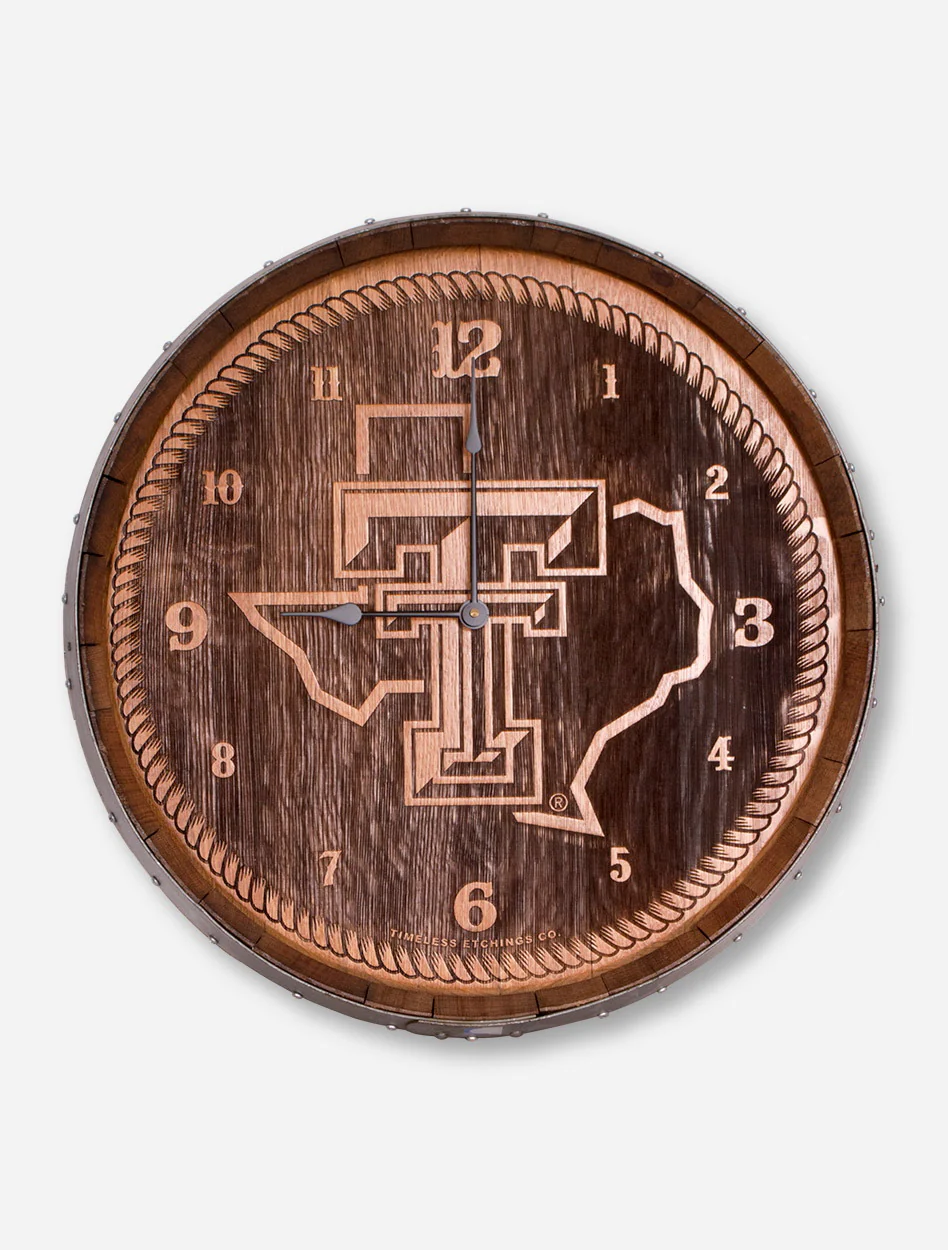 Texas Tech Red Raiders "Barrelhead" Clock