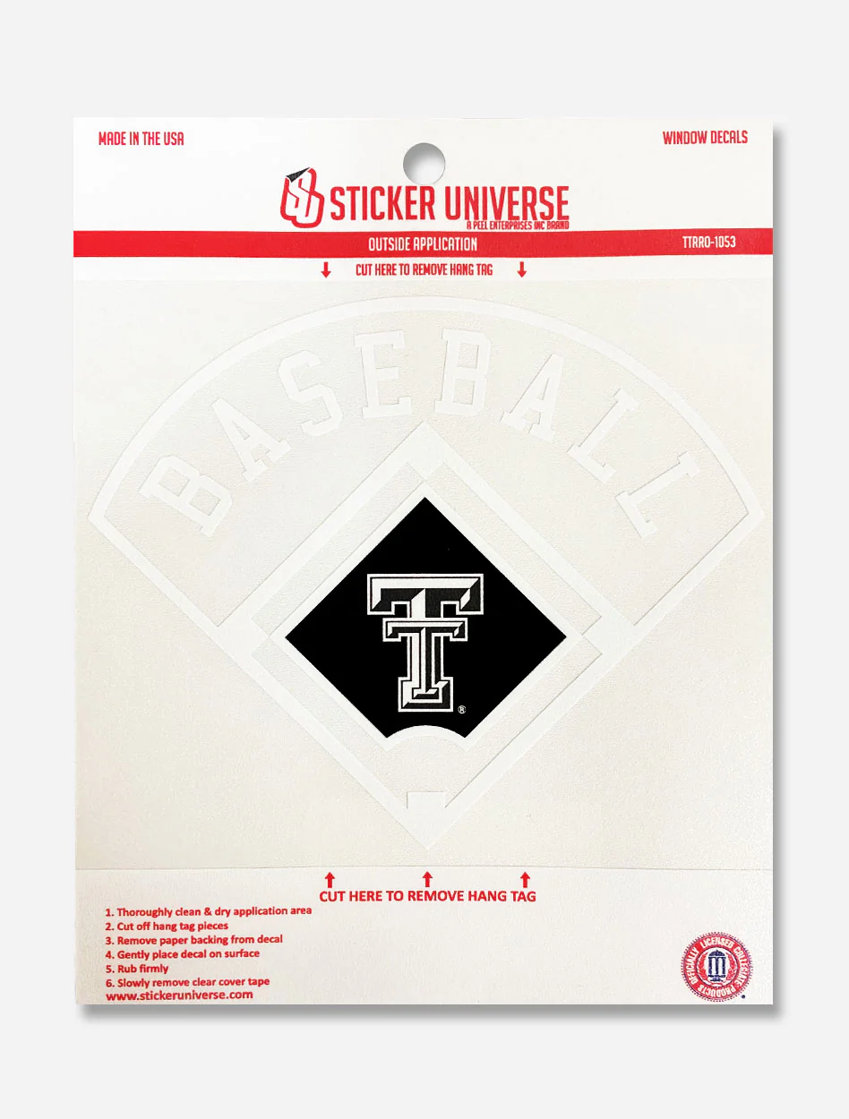 Texas Tech Red Raiders Baseball Diamond Decal