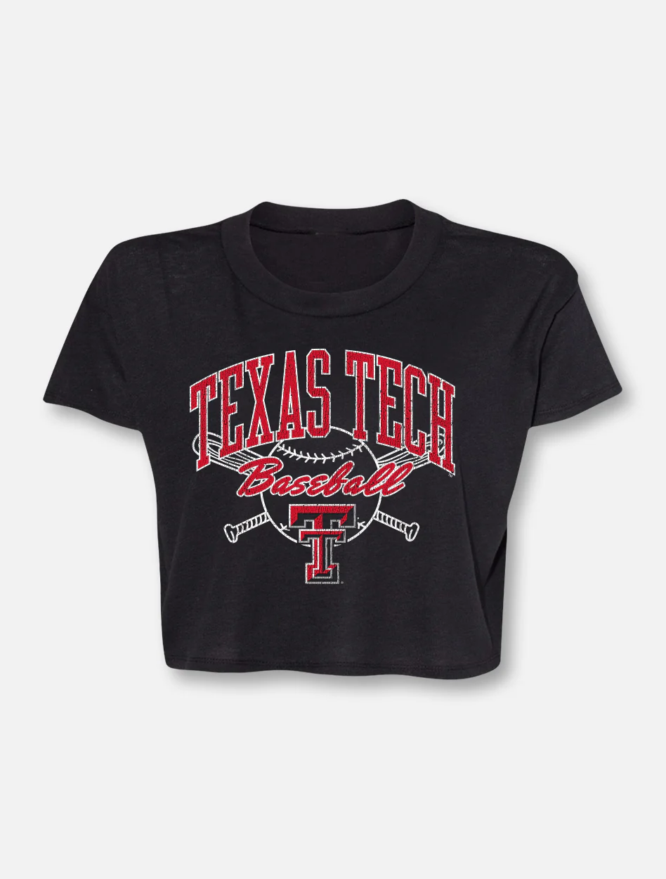 Texas Tech Red Raiders Baseball " Line Drive" Crop Top