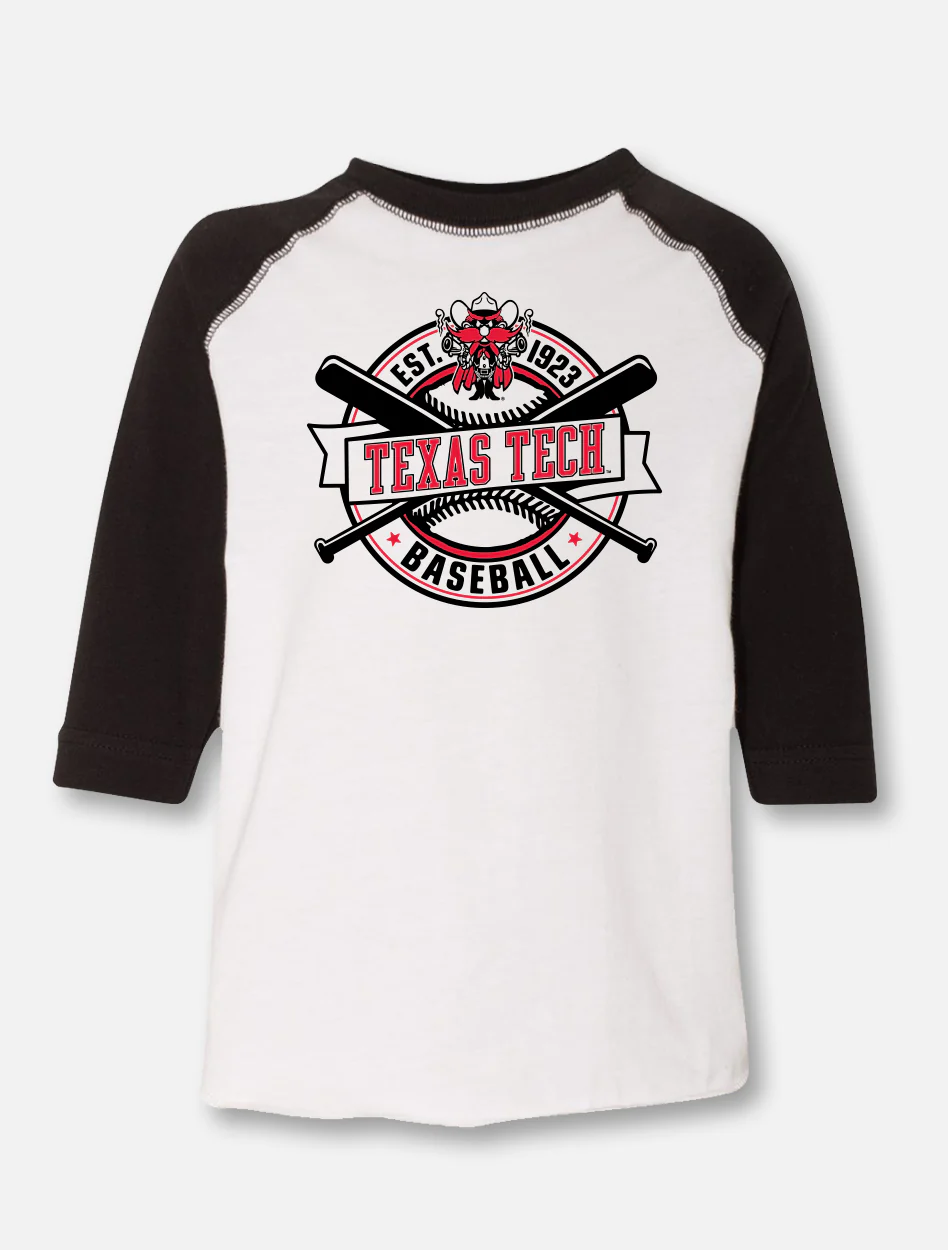 Texas Tech Red Raiders Baseball "Right Off the Bat" TODDLER Raglan