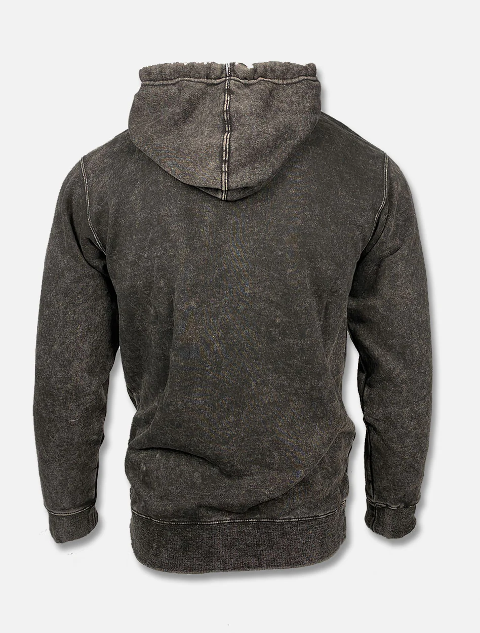 Texas Tech Red Raiders Black Flocked Arch Mineral Washed Hood - Image 2
