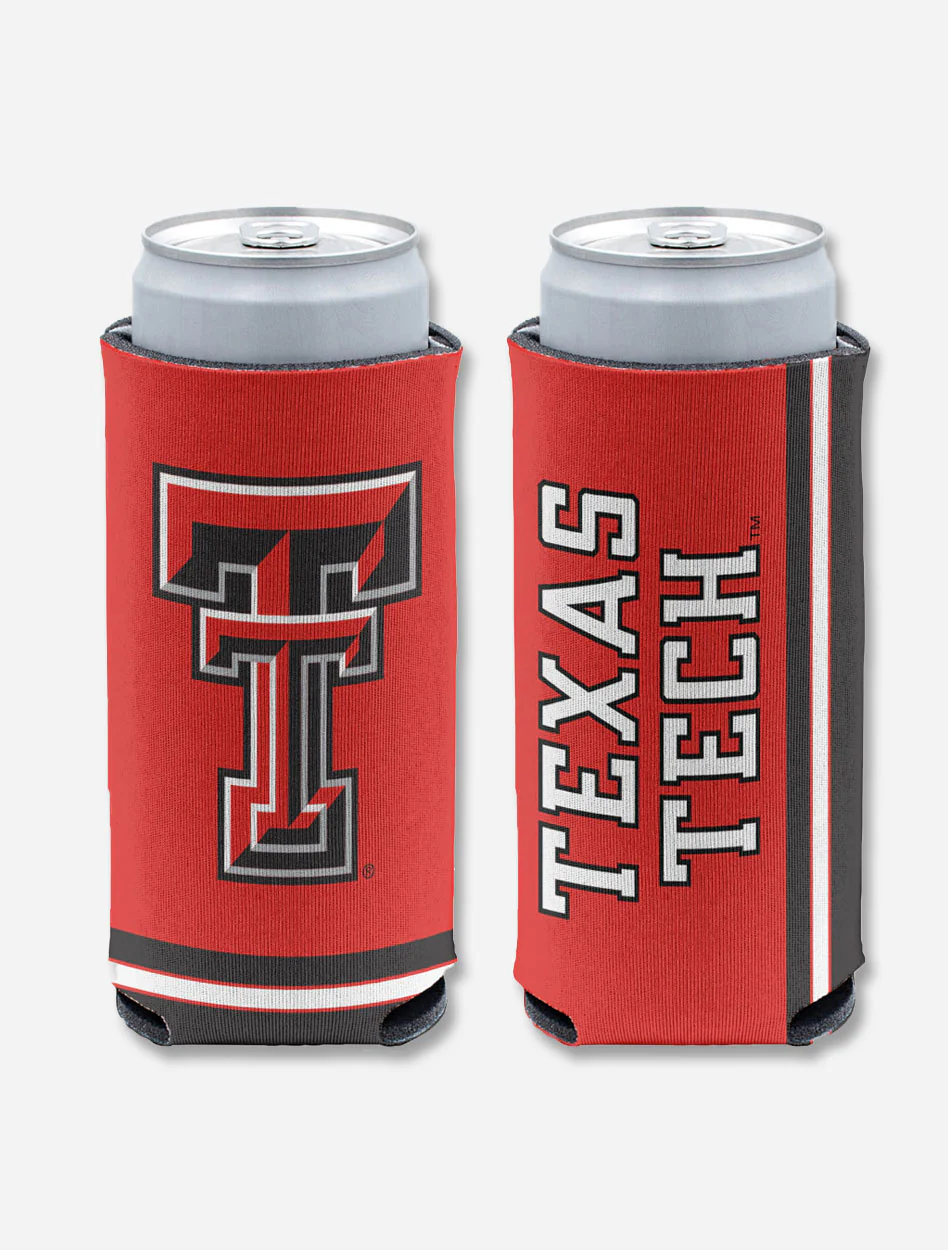 Texas Tech Red Raiders Double T 12 oz. SLIM Can Cooler