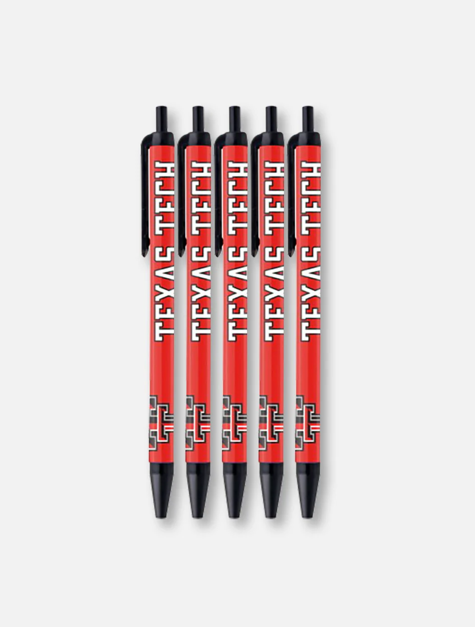 Texas Tech Red Raiders Double T Five-Pack Pen Set