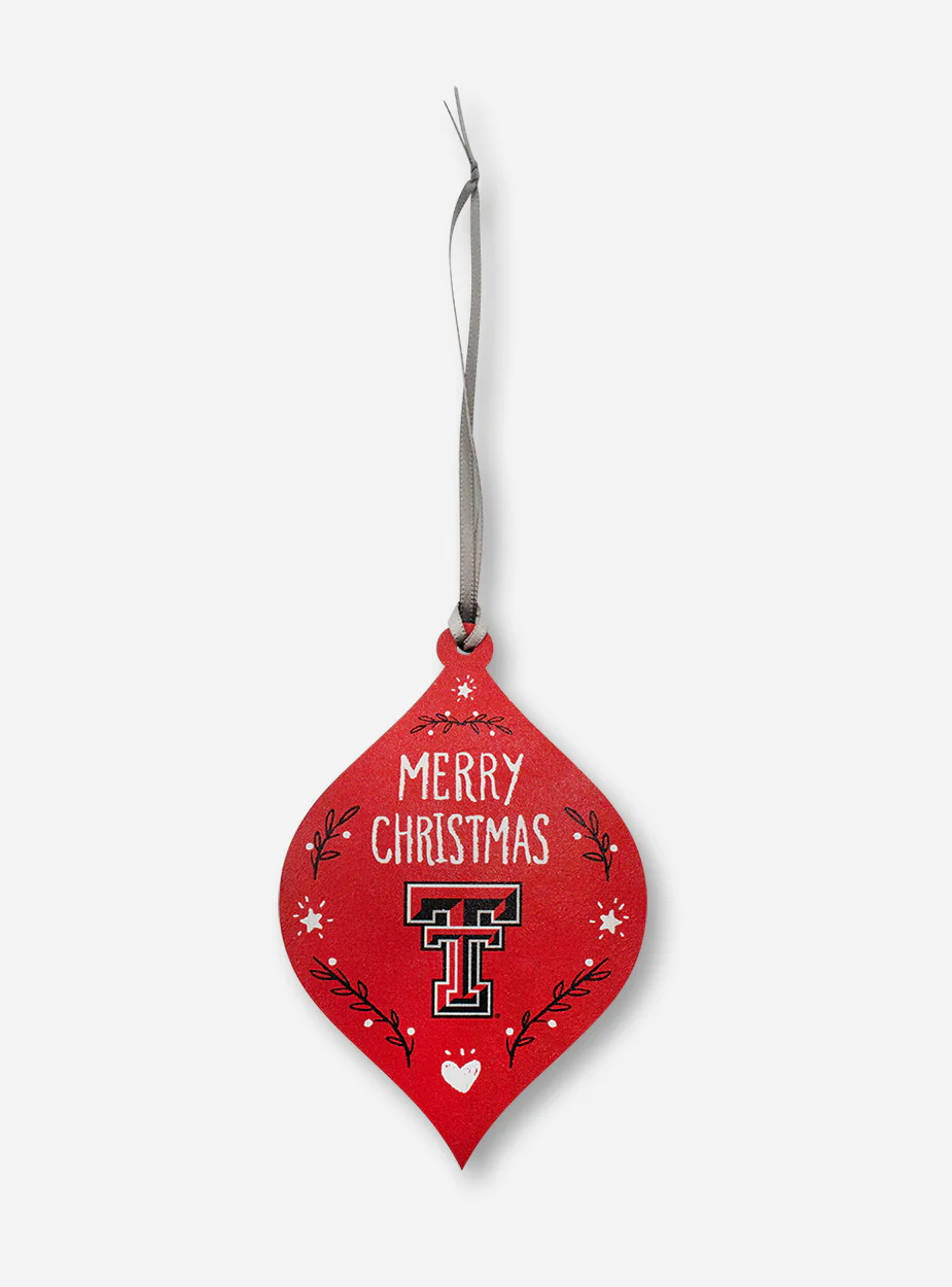 Texas Tech Red Raiders Double T "Merry Christmas" Ornament
