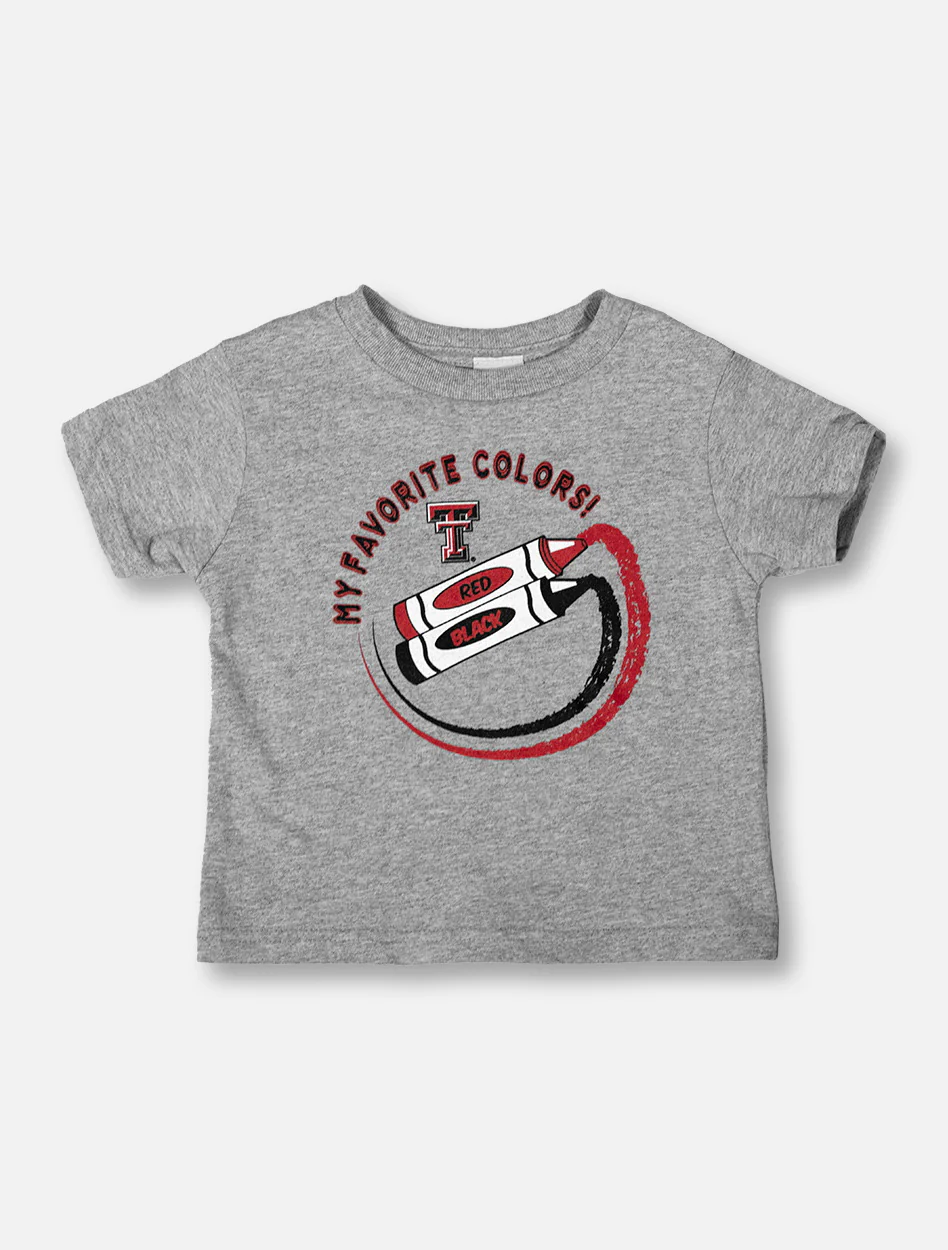 Texas Tech Red Raiders Double T "My Favorite Colors" Crayon TODDLER T-Shirt