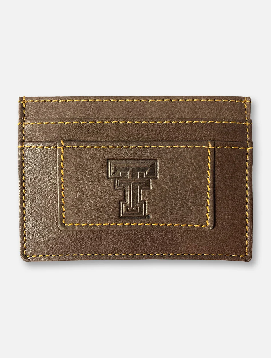 Texas Tech Red Raiders Double T Nappa Leather Card Holder - Image 3