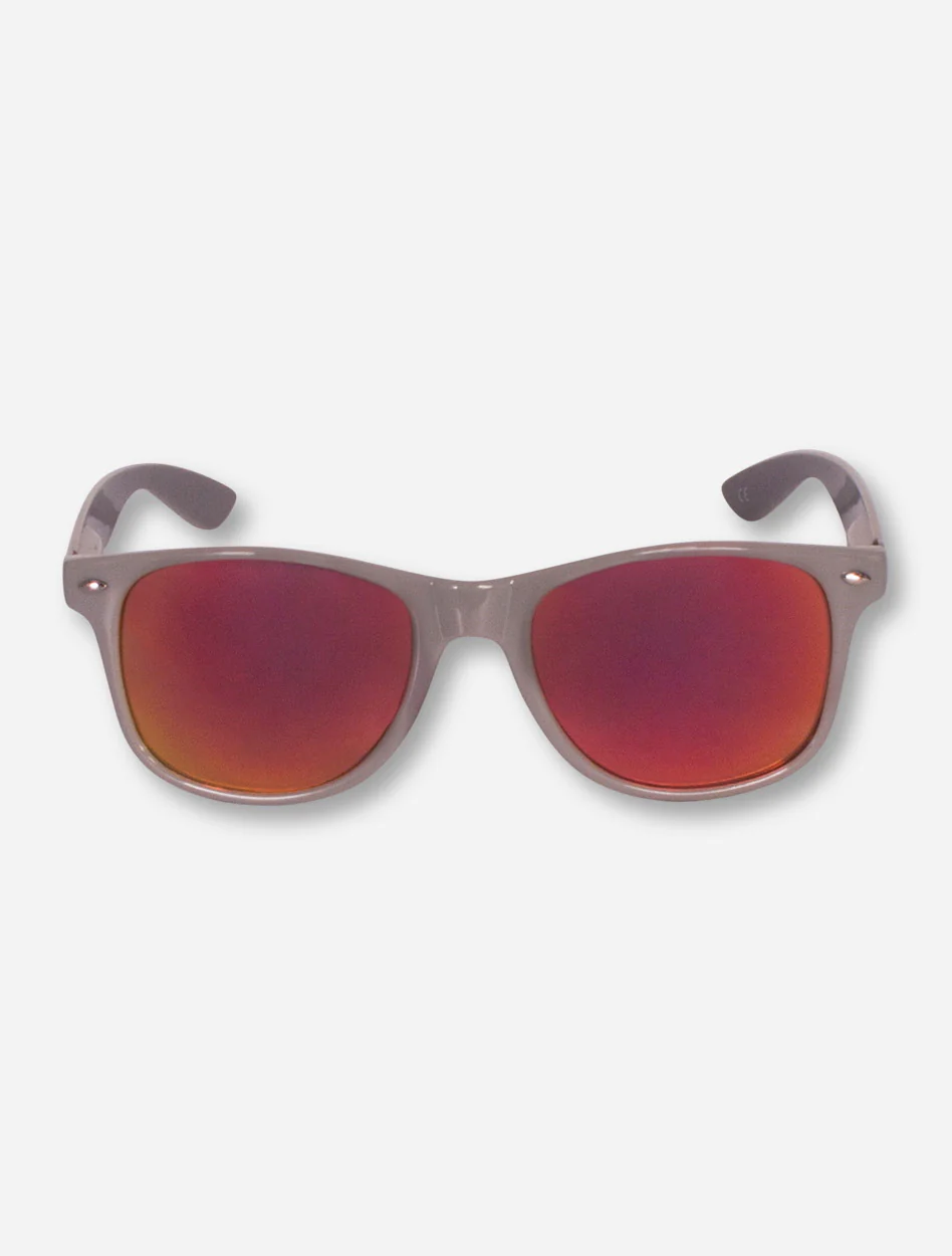 Texas Tech Red Raiders Double T on Grey Sunglasses with Mirrored Lenses - Image 2