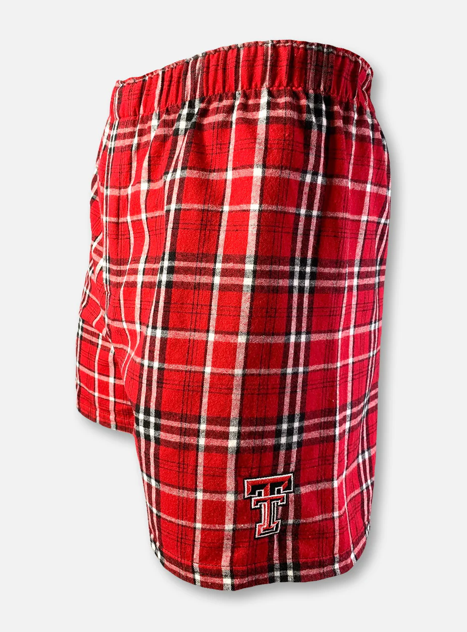 Texas Tech Red Raiders Double T Plaid Flannel Boxers