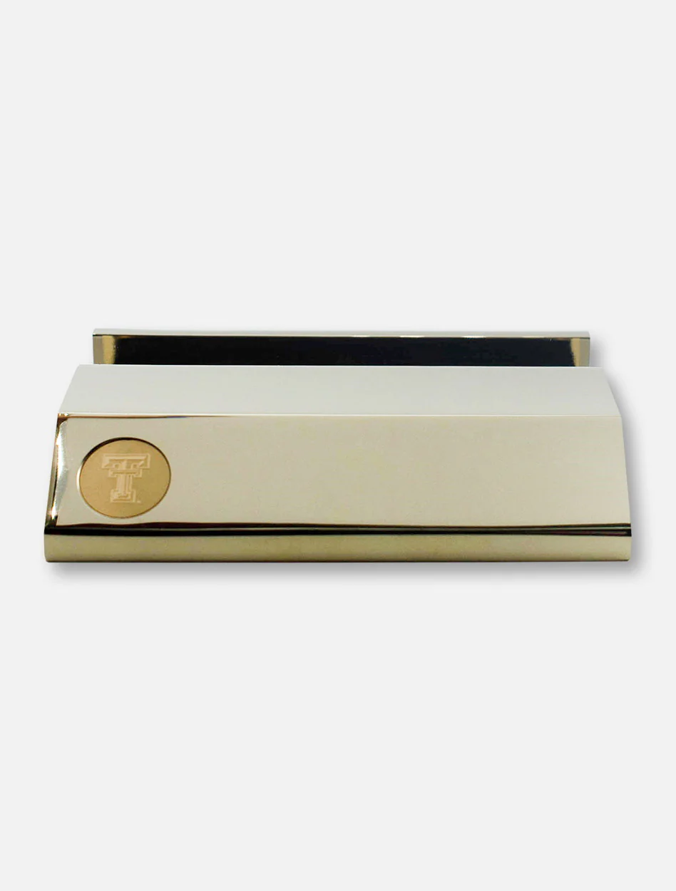Texas Tech Red Raiders Double T Polished Business Card Holder - Image 2