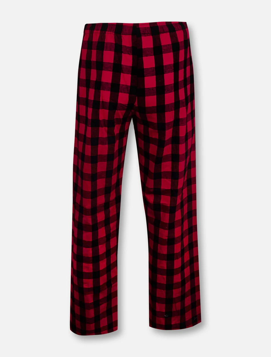 Texas Tech Red Raiders Double T Red Buffalo Plaid Flannel Pajama Pants - Image 3