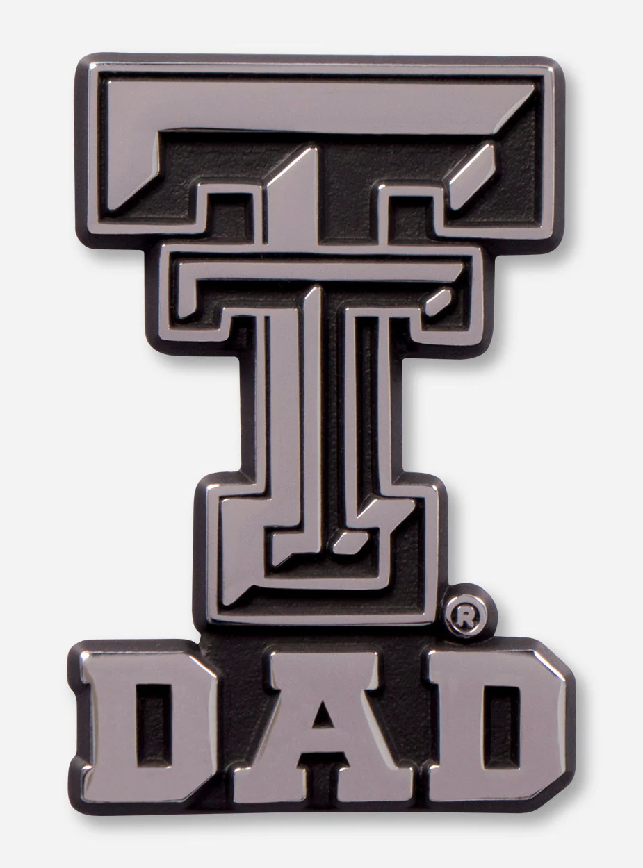 Texas Tech Red Raiders Double T with Dad Car Emblem