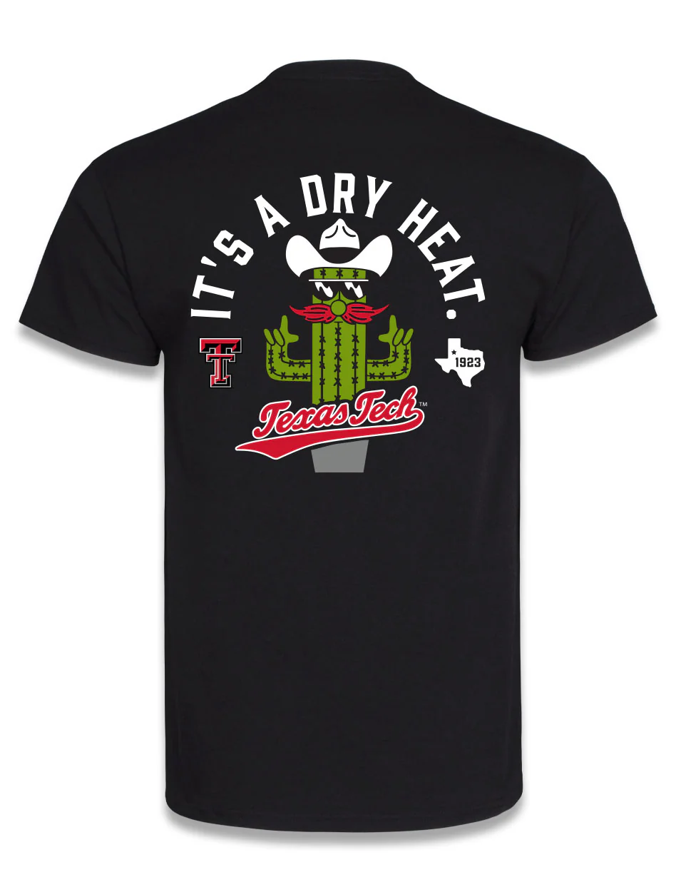 **Texas Tech Red Raiders "Dry Heat Cactus" Black Short Sleeve T-Shirt