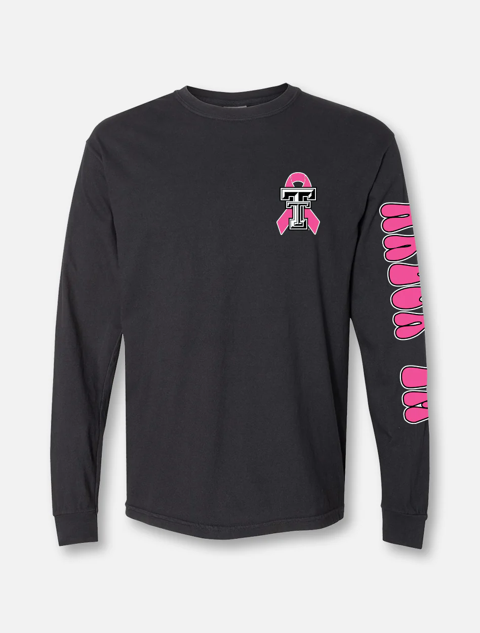 Texas Tech Red Raiders Empowered by Pink Breast Cancer Awareness Long Sleeve T-Shirt - Image 2