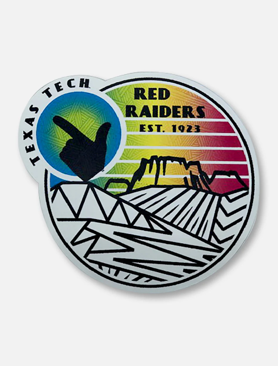 Texas Tech Red Raiders Est 1923 on Sunset Decal