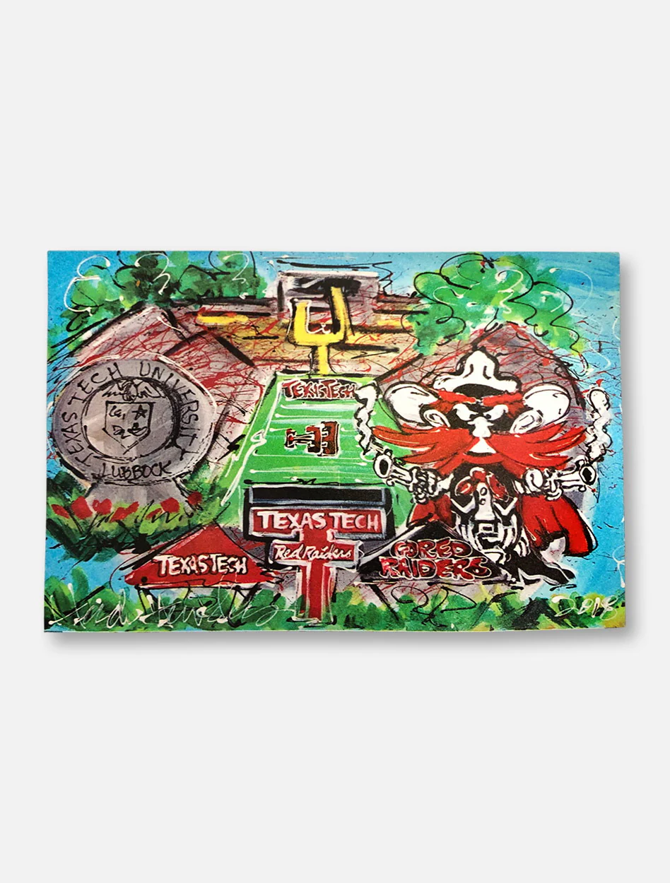 Texas Tech Red Raiders Football Field Collage Magnet Decal