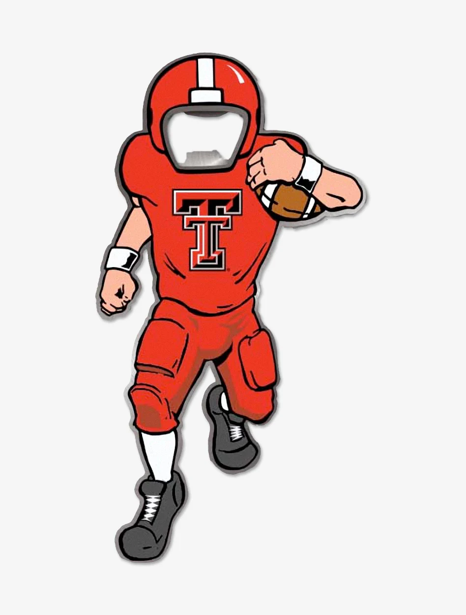 Texas Tech Red Raiders Football Player Bottle Opener