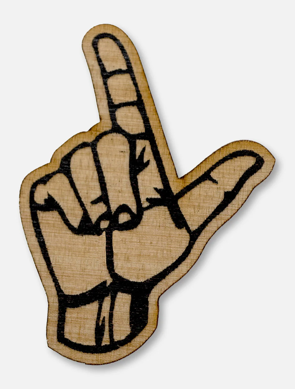 Texas Tech Red Raiders Guns Up Logo Wooden Magnet