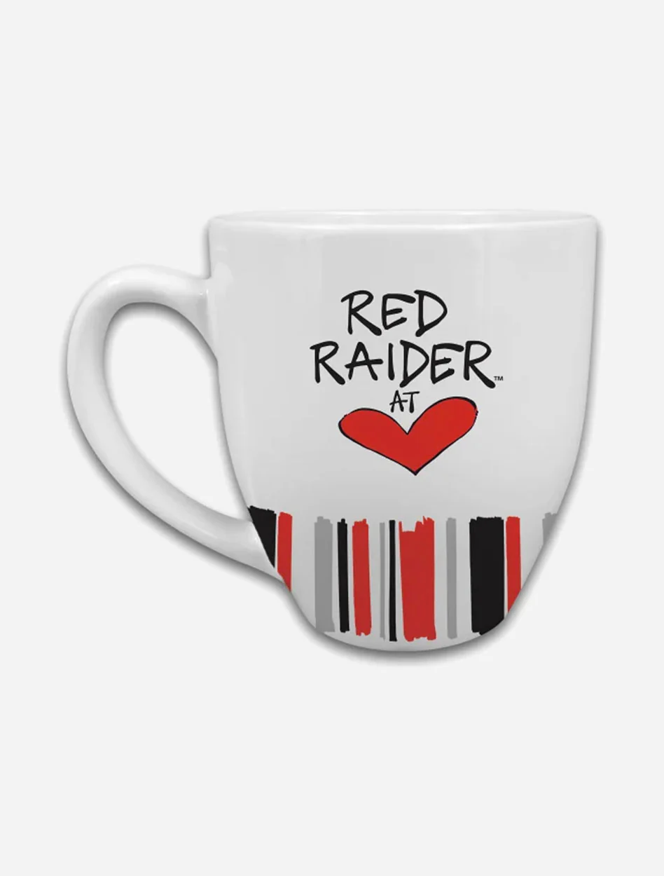 Texas Tech Red Raiders Heart Striped Coffee Mug