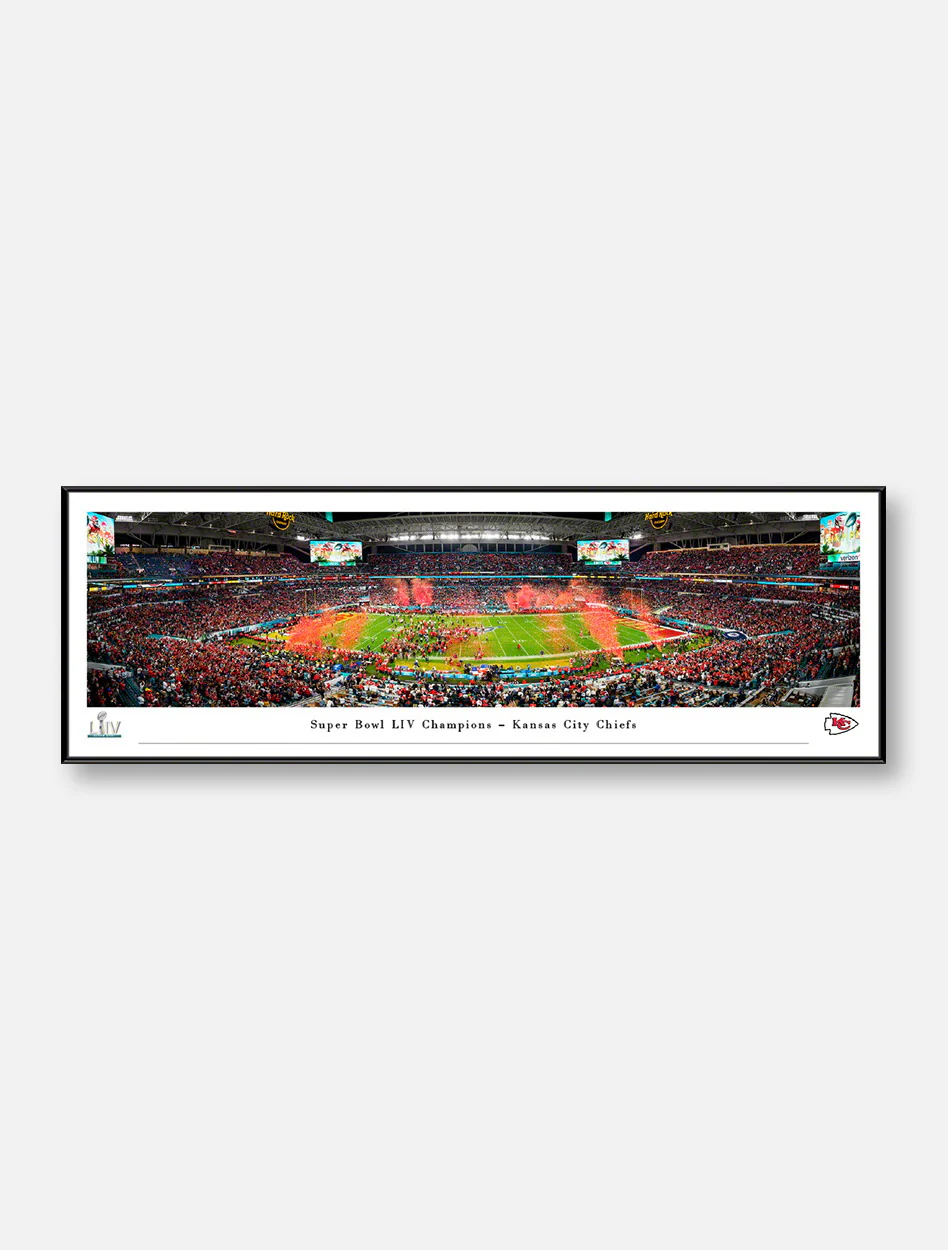 Texas Tech Red Raiders Kansas City Chiefs 2020 Super Bowl LIV Panoramic Poster in Frame (Drop-Ship Only, Allow 2-3 Business Days For Delivery)