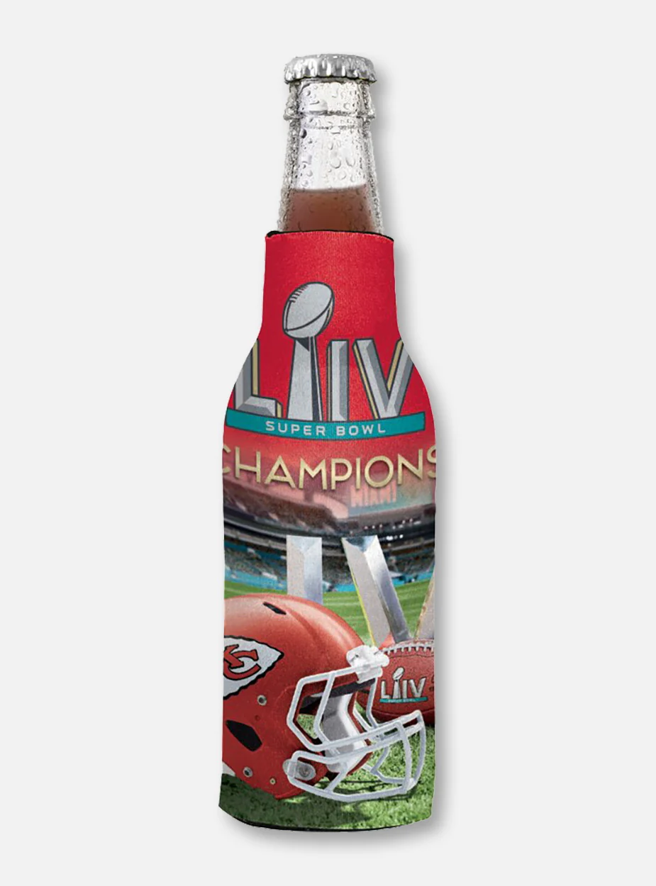 Texas Tech Red Raiders Kansas City Chiefs Super Bowl LIV Champions Bottle Cooler - Image 2