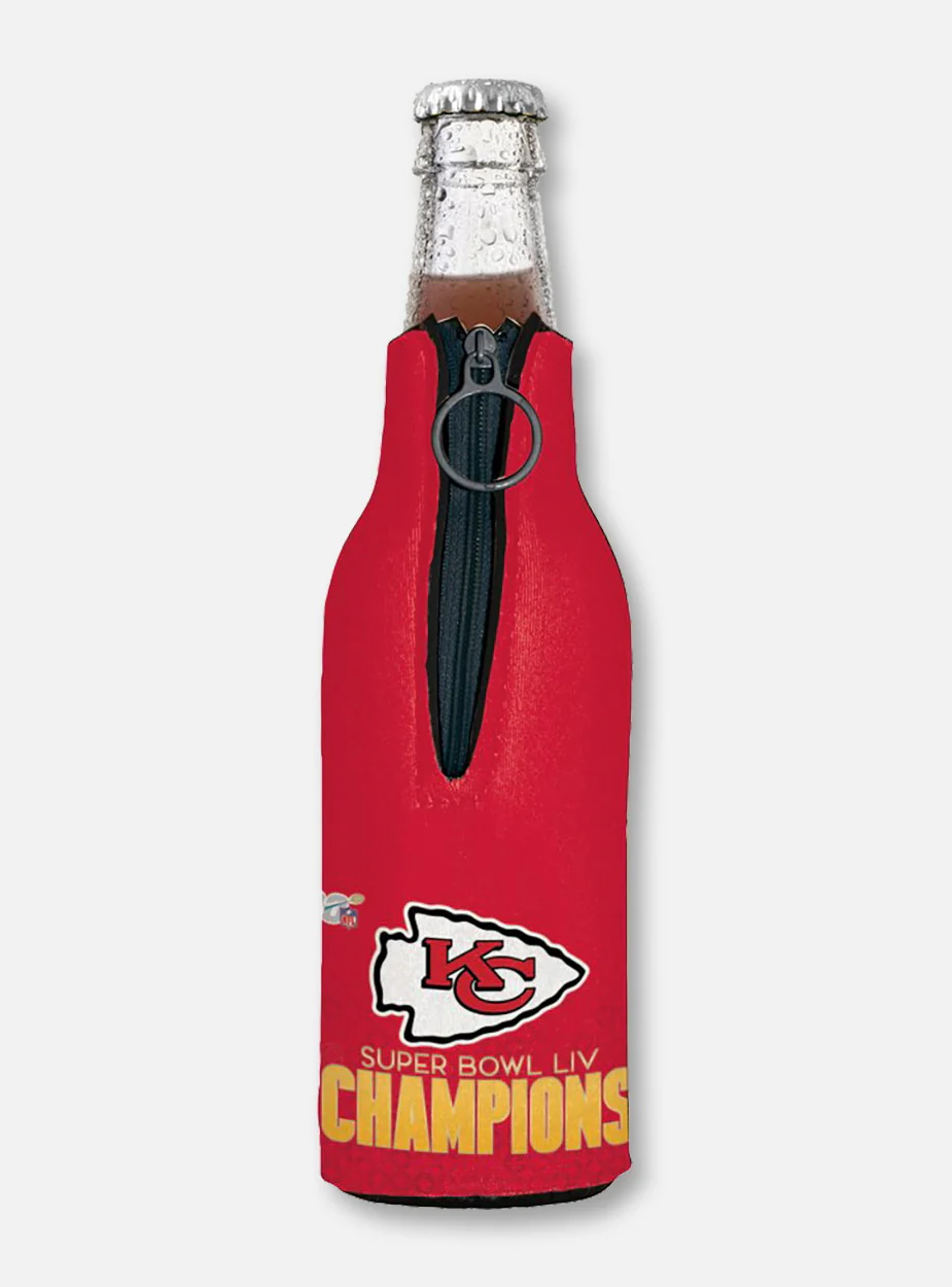 Texas Tech Red Raiders Kansas City Chiefs Super Bowl LIV Champions Bottle Cooler - Image 3