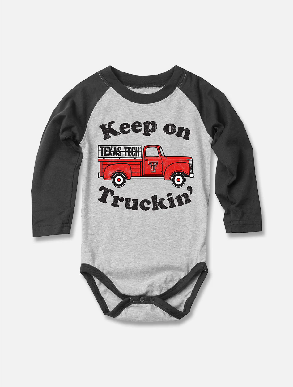 Texas Tech Red Raiders Keep on Trucking INFANT Long Sleeve Onesie