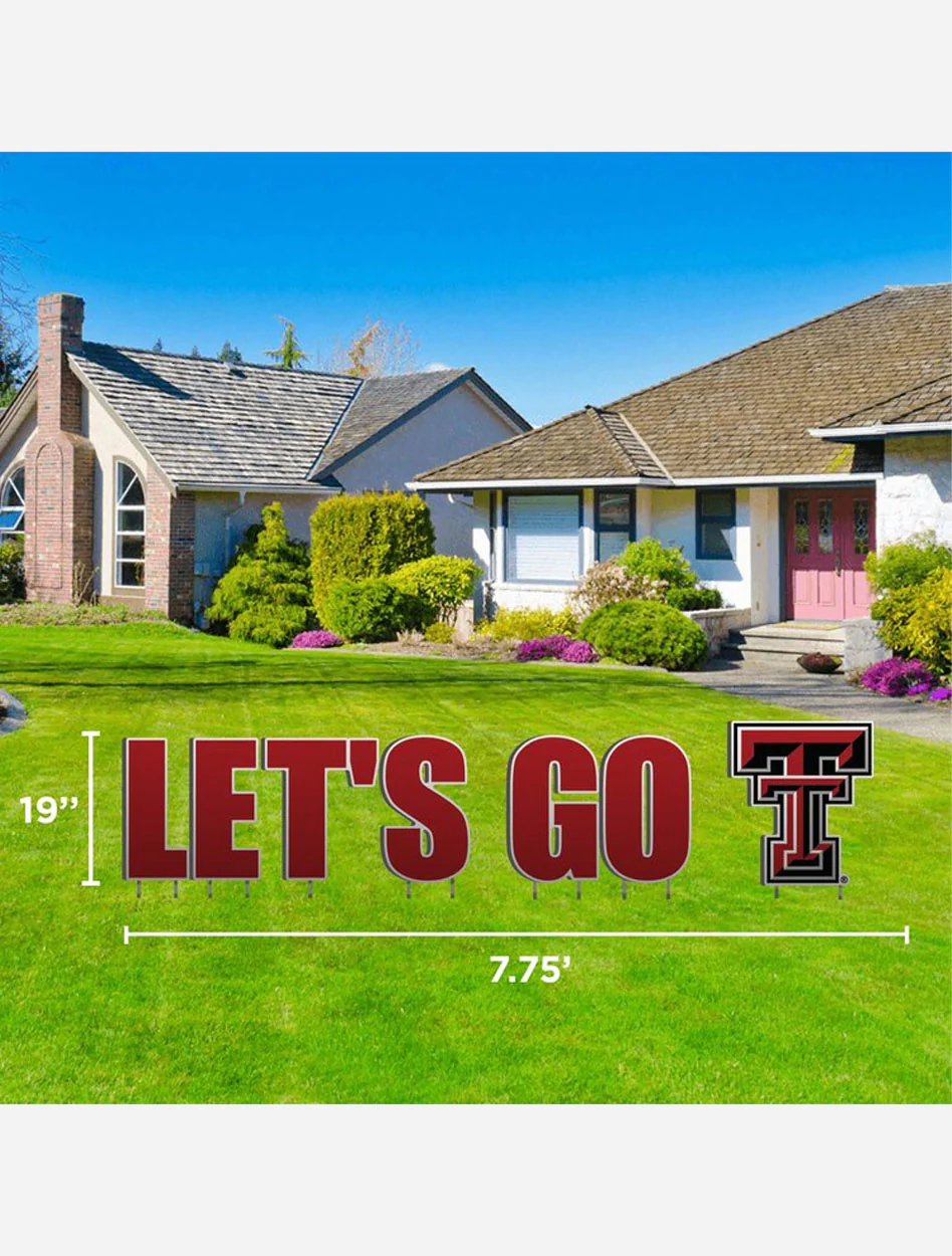 Texas Tech Red Raiders "Lets' Go" Lawn Sign