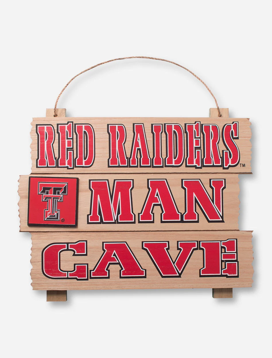 Texas Tech "Red Raiders Man Cave" Wall Sign