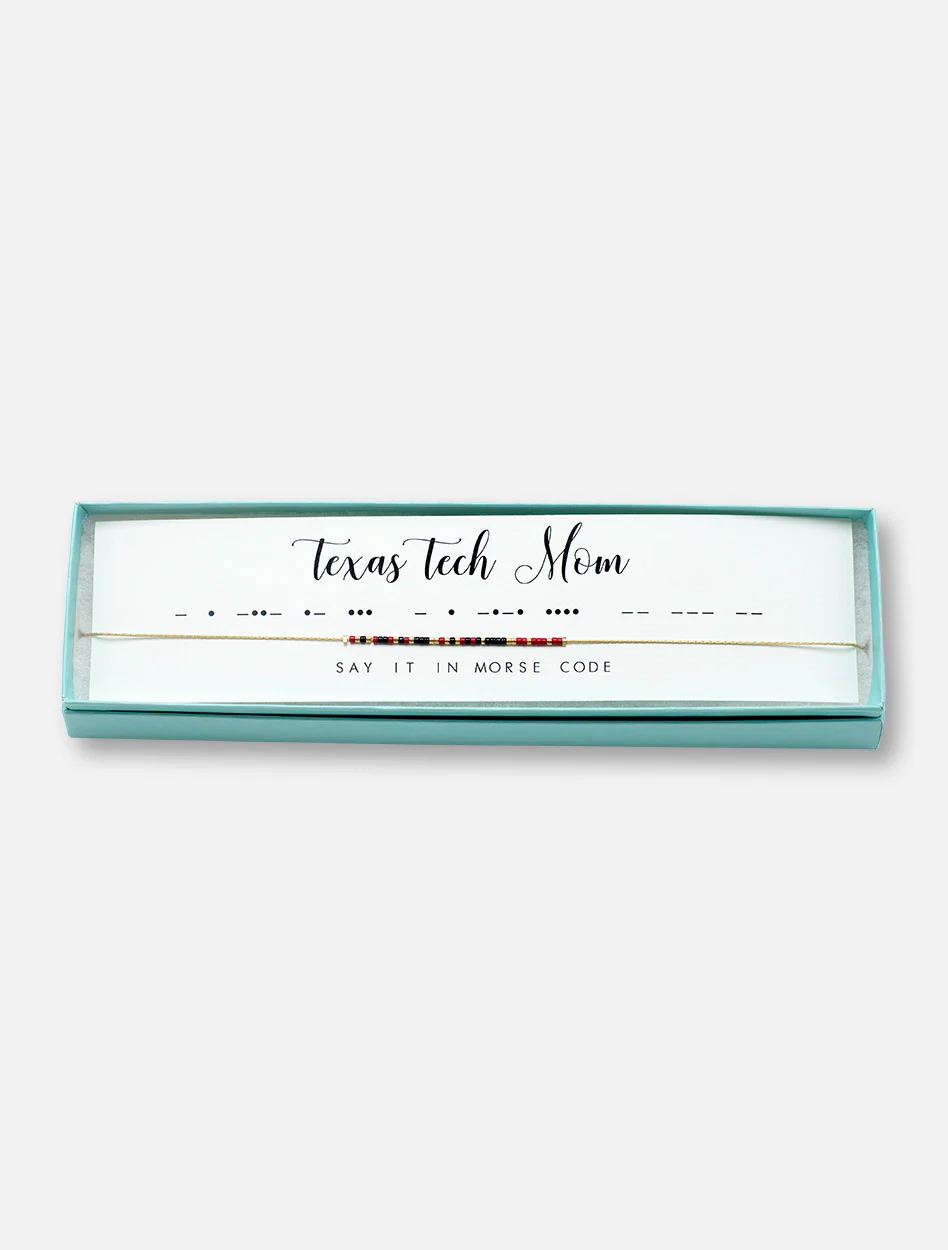 Texas Tech Red Raiders "Mom" Morse Code Necklace