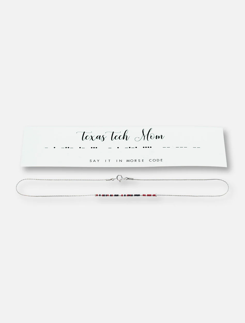 Texas Tech Red Raiders "Mom" Morse Code Necklace - Image 5