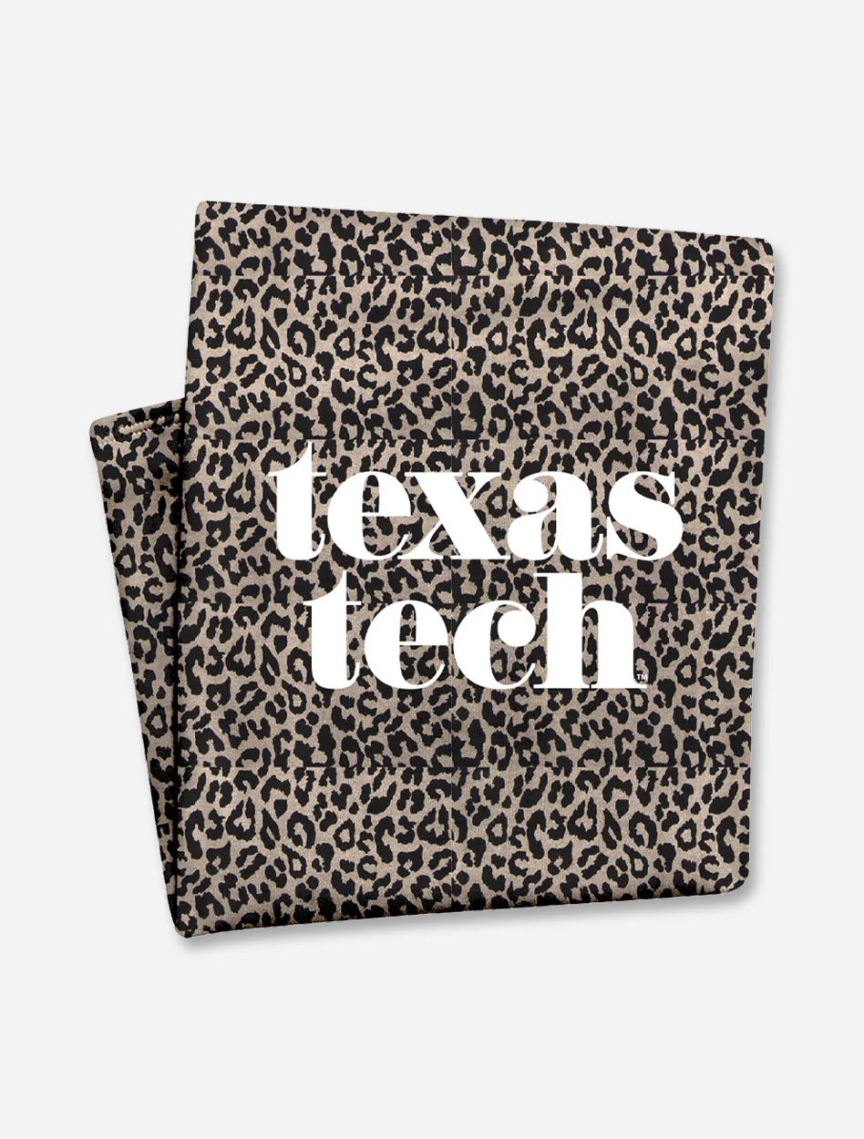 Texas Tech Red Raiders "Pristine" on Leopard Sweatshirt Blanket
