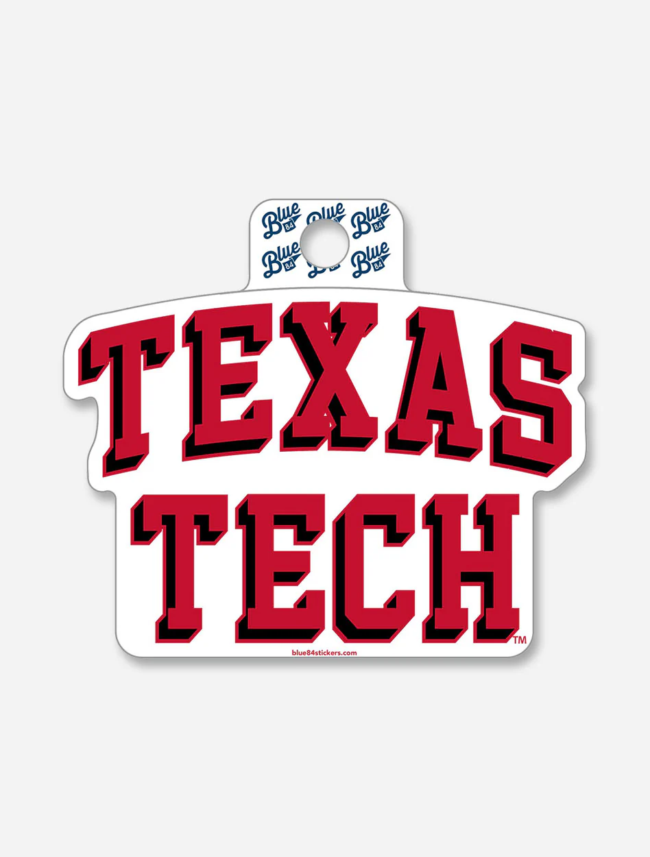 Texas Tech Red Raiders Stacked "Double Space" Decal