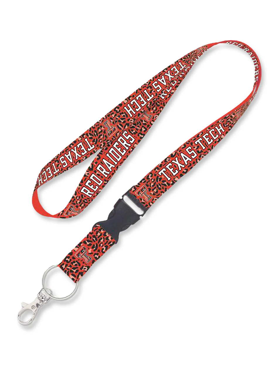 Texas Tech Red Raiders Team Color Cheetah Lanyard